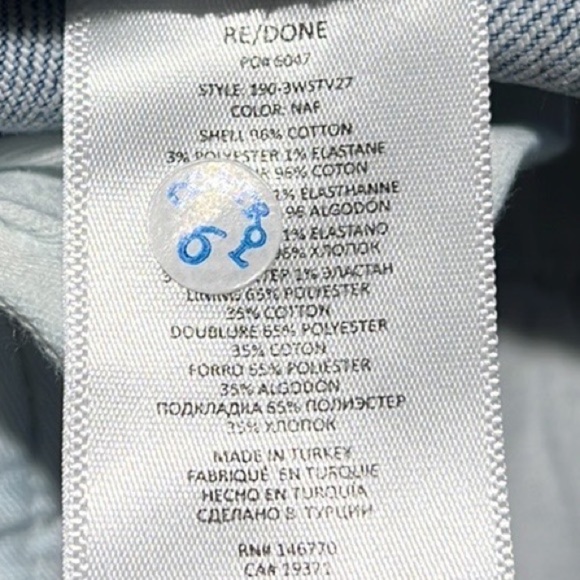 Re/Done 70s High Waist Jeans Stove Pipe NAF - Picture 7 of 7